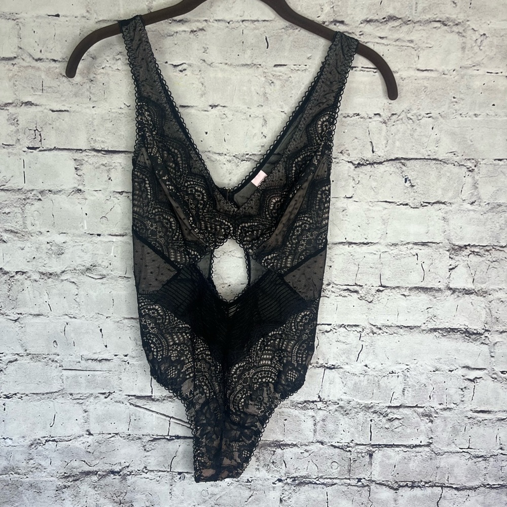 Small one piece black lace Victoria’s Secret sexy lingerie piece